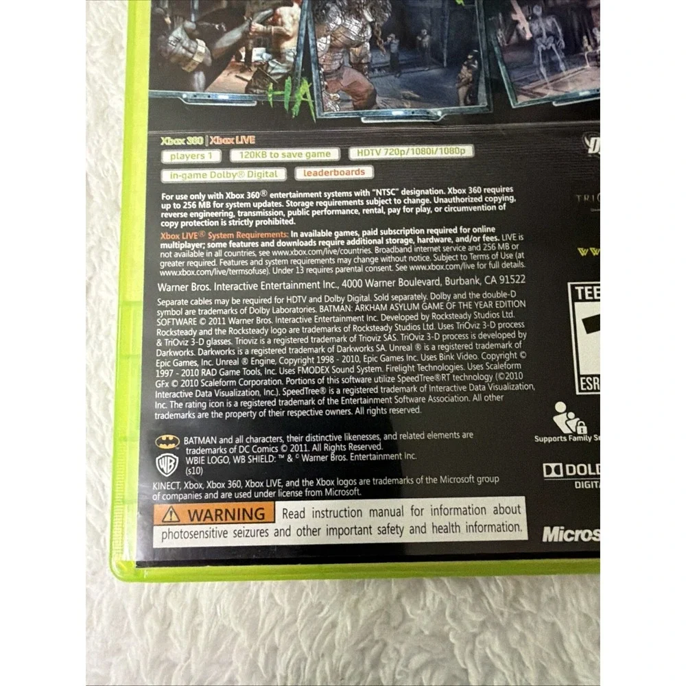 Batman Arkham Asylum and City GOTY Editions Xbox 360 CIB Complete in Box